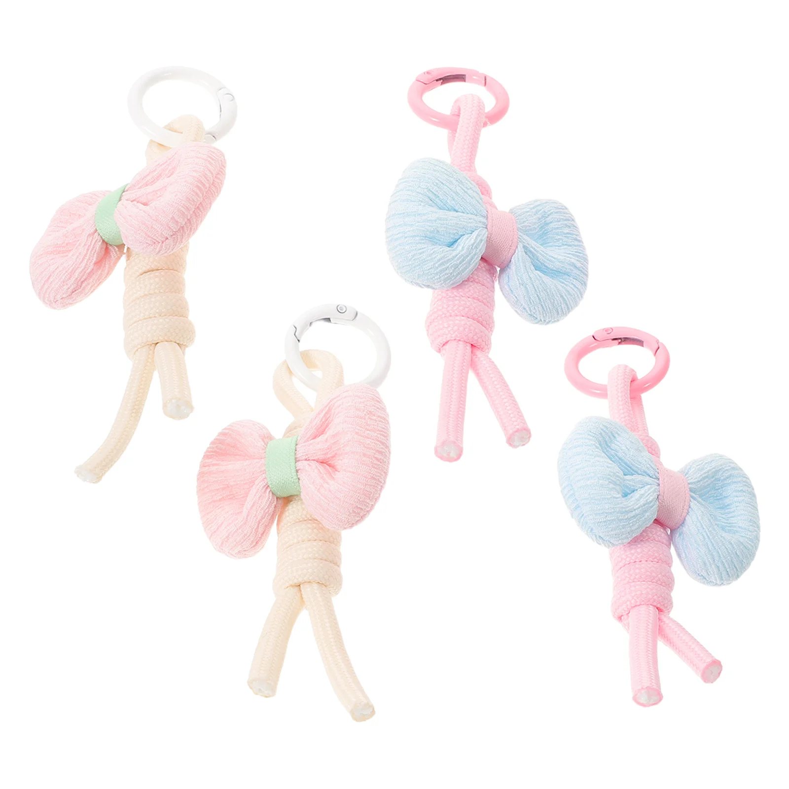 4 porte-clés nœud papillon faits à la main, charme de sac à main mignon, pendentif de sac, décoration, porte-clés de sac à dos, porte-clés original, cadeau de Noël