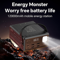 KONFULON Large Capacity 120000mAh Power Bank 30W Fast Charge Portable Spare Auxiliary Battery With LCD Powerbanks For Outdoor
