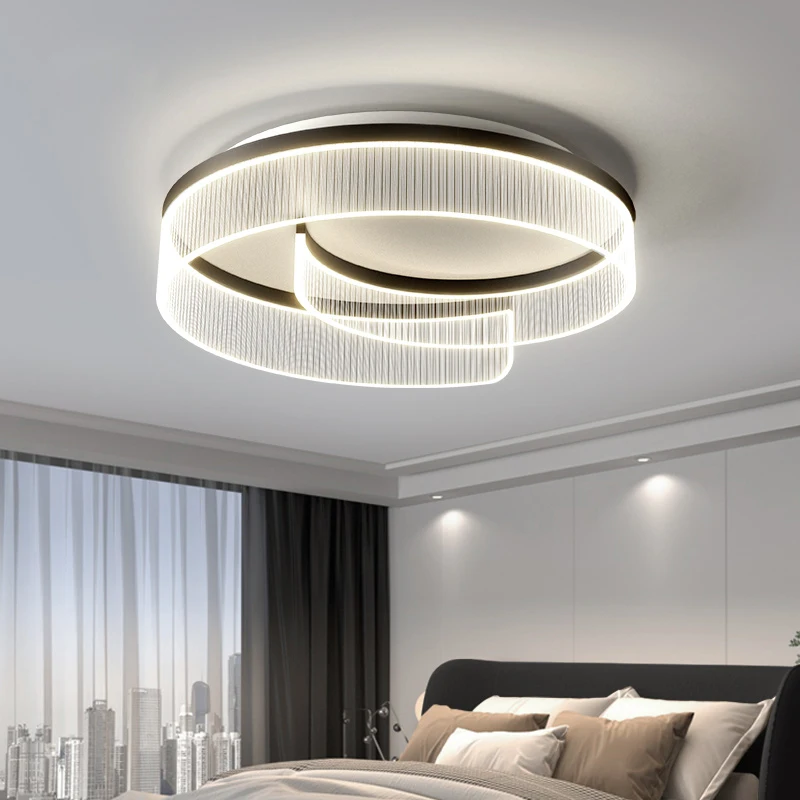 

Modern Round Led Ceiling Lights Foyer Minimalism Led Lamparas Living Room Mounted Luminarias Bedroom Acrylic Ceiling Lamp