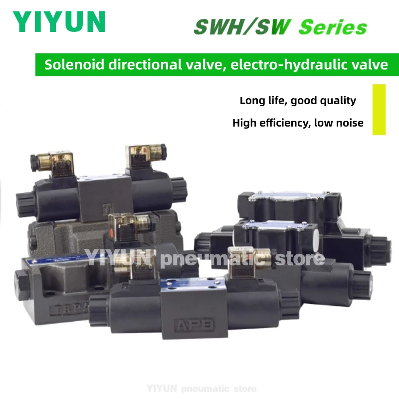 SWH-G02-G03-B2S C2B C3B C4 C60B D2 -D24 A240-20 10 YIYUN Solenoid directional valve, electro-hydraulic valve SWH Series