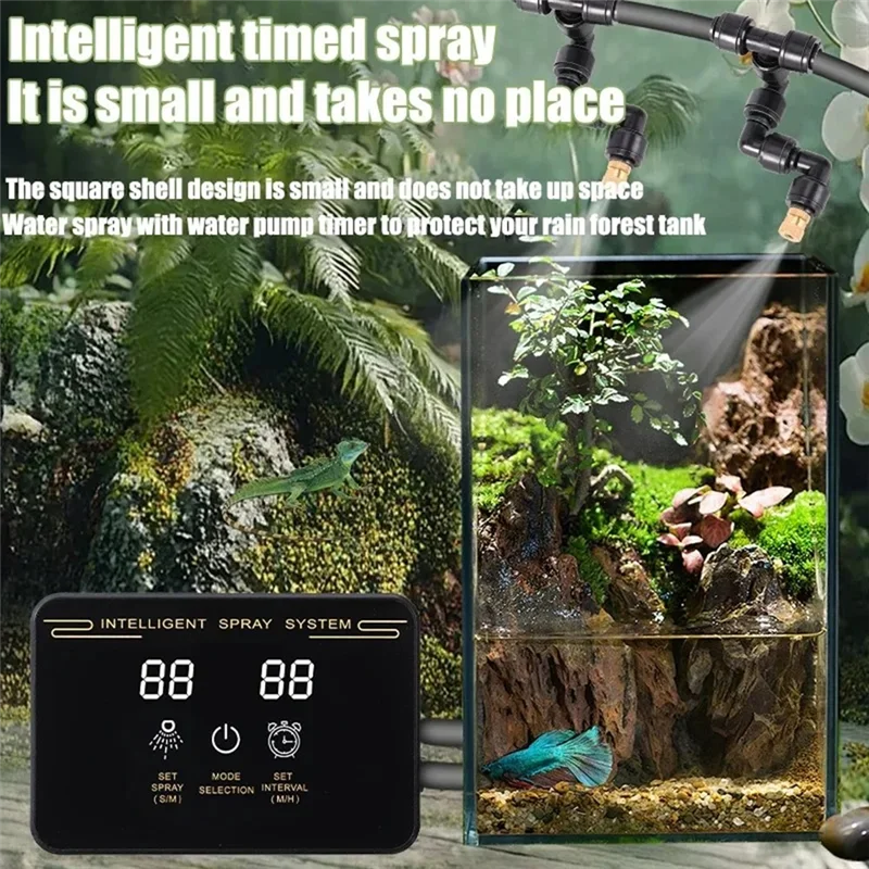

ABZS Electronic Timer Intelligent Spray System Rainforest Crawler Automatic Spray Rainforest Kit Control Sprinkler