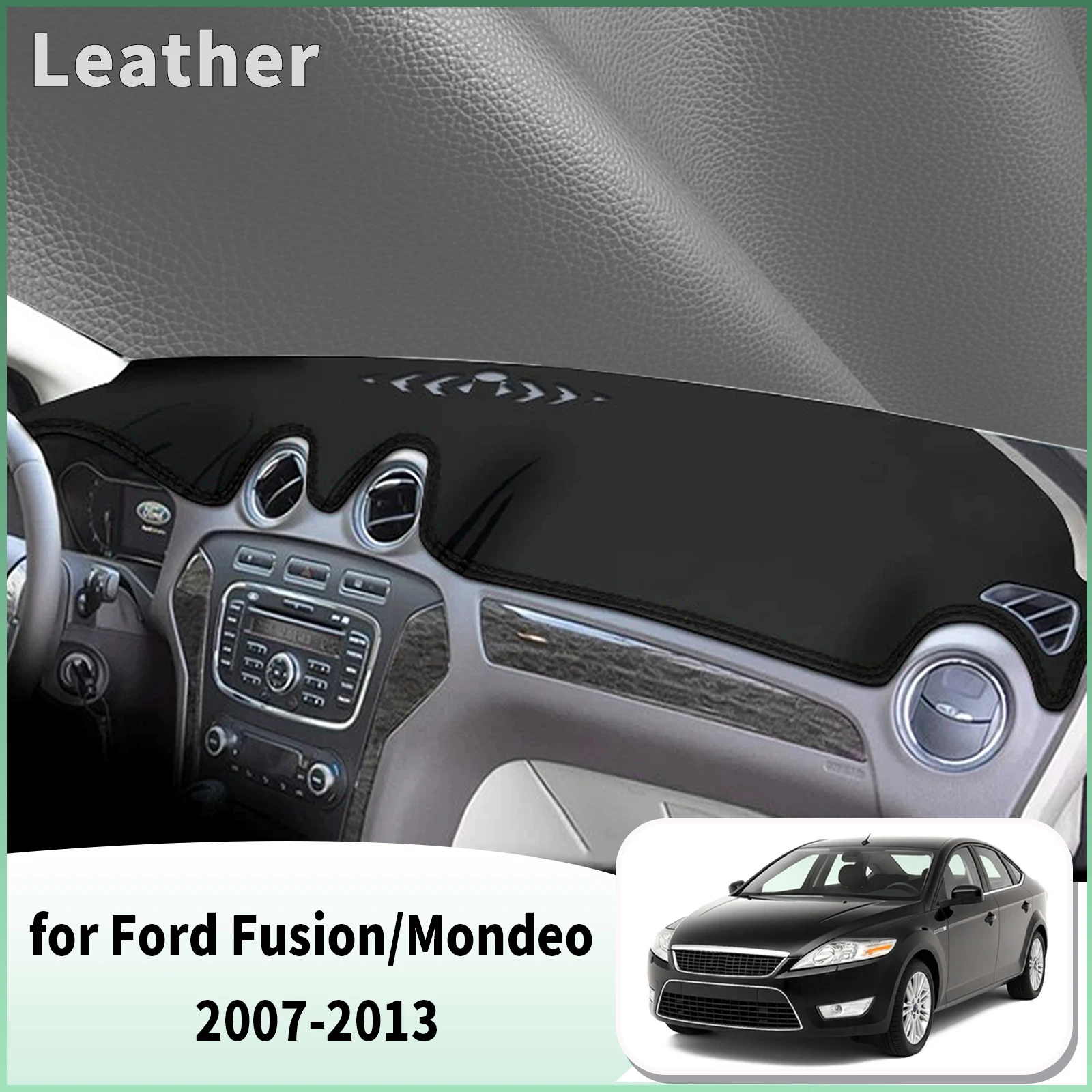 for Ford Fusion Mondeo MK4 2007-2013 Dash Mat Dashboard Cover Dashmat Universal Anti-Reflection Heat Insulation Sun Protection