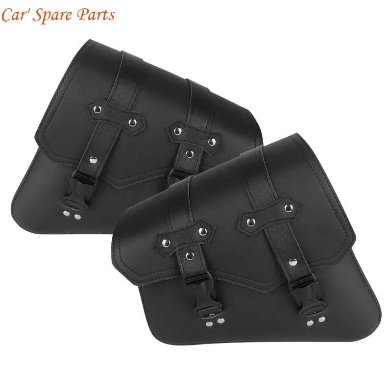 Y4UA Waterproof PU Leather Motorcycle Saddlebags Universal Fit Secure Storage for Versatile Use in Various Riding Conditions