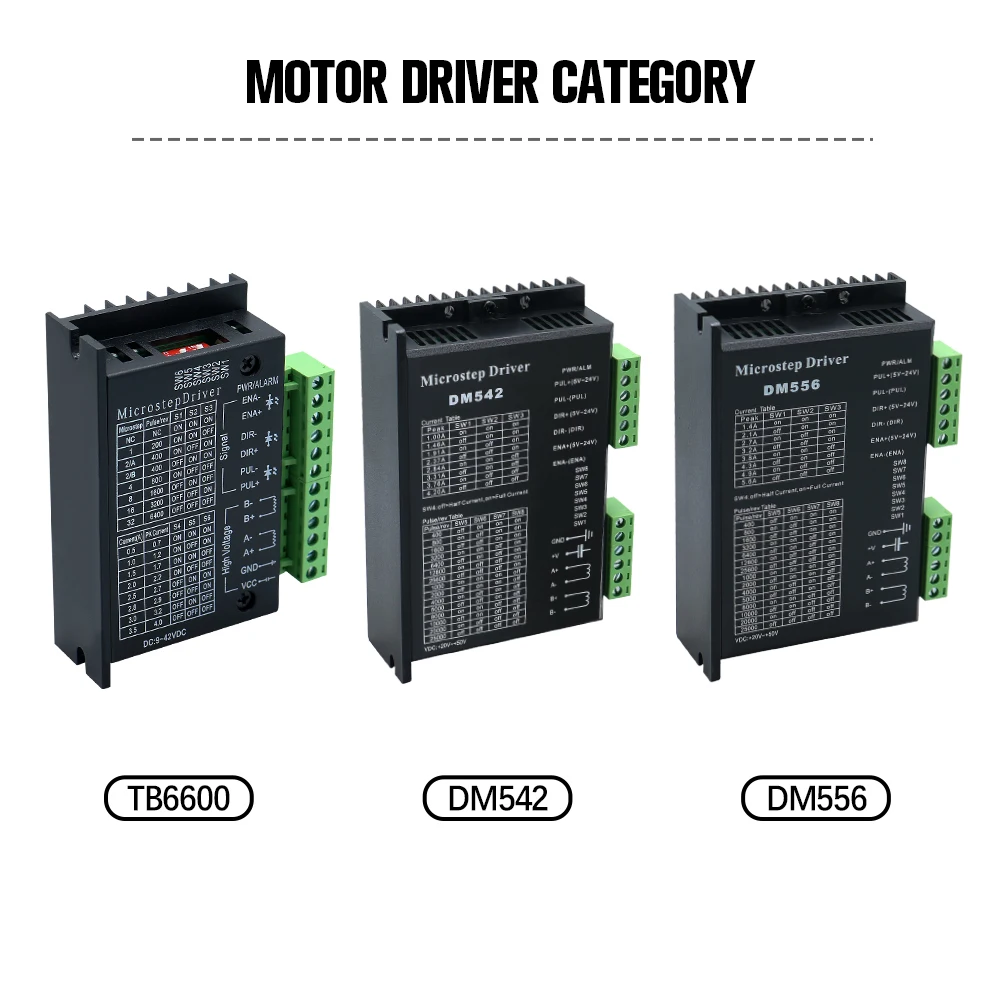 Kits de Motor paso a paso HLTNC DC DM542 DM556 TB6600 controlador Nema23 100mm 112MM 2,5 3NM Motor 350W 36V fuente de alimentación para enrutador CNC
