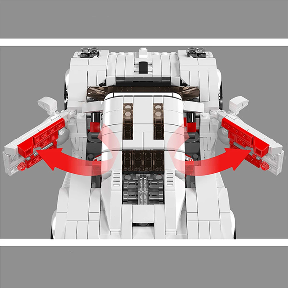 変形可能なスーパーカービルディングブロック組み立てモデルクリエイティブ車両パズルおもちゃギフト男の子女の子デスクトップディスプレイ用