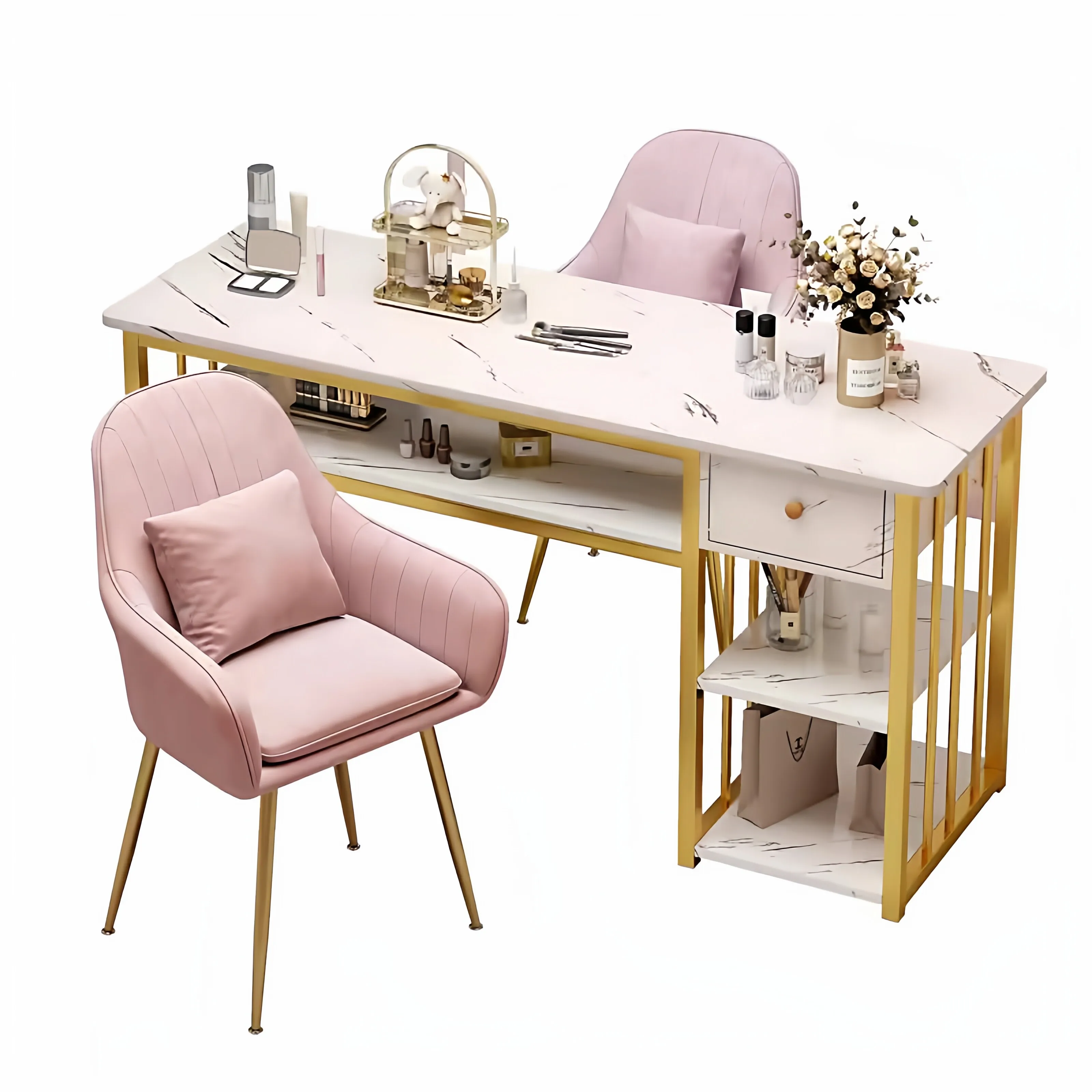 #Nail Table and Chair Set, New Hot Item, Special Price, Economical Single and Double Person  Marble Nail Table