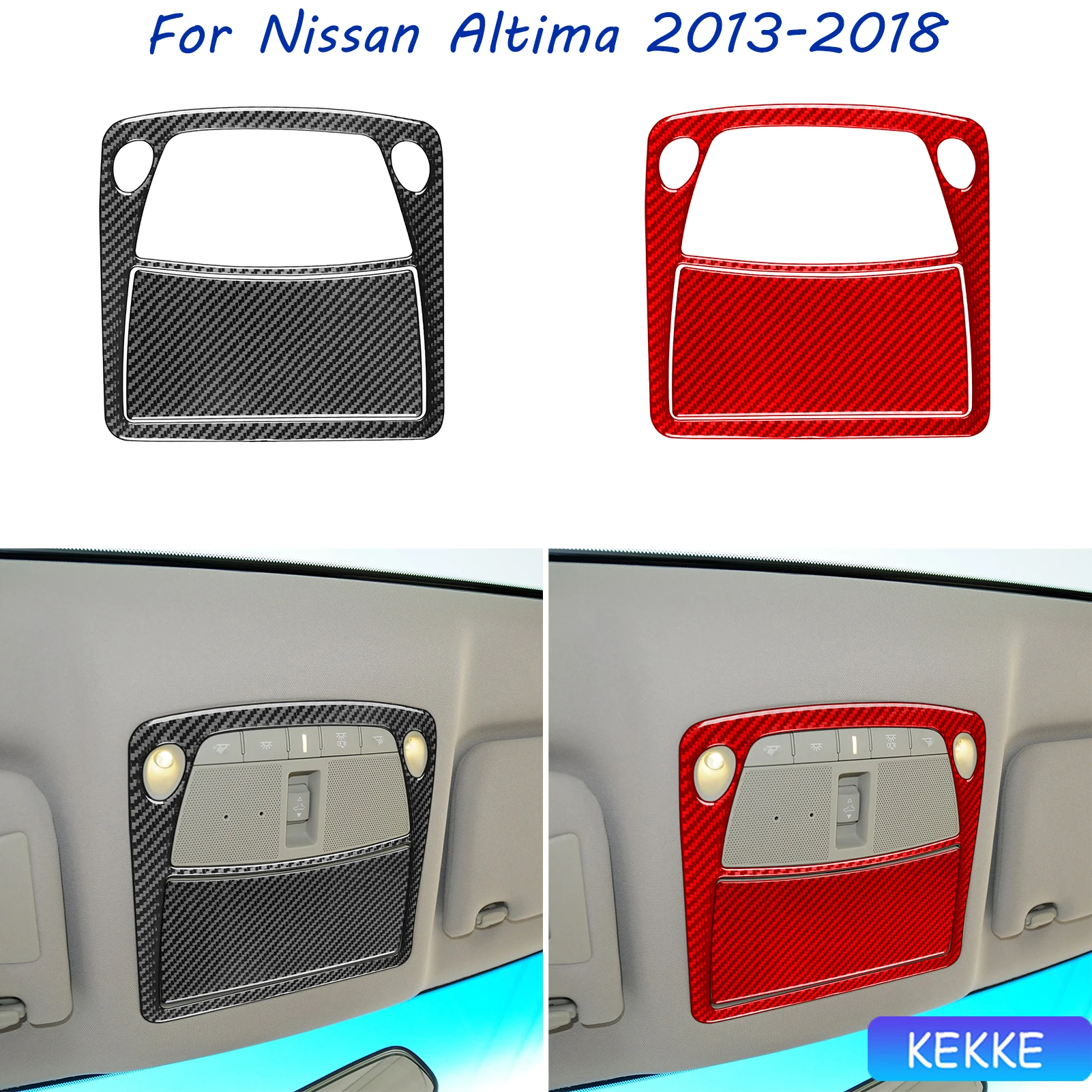 

For Nissan Teana Altima 2013-2018 Accessories Interior Carbon Fiber Reading Light Set Trim Tuning Stickers Auto Decal Accessory