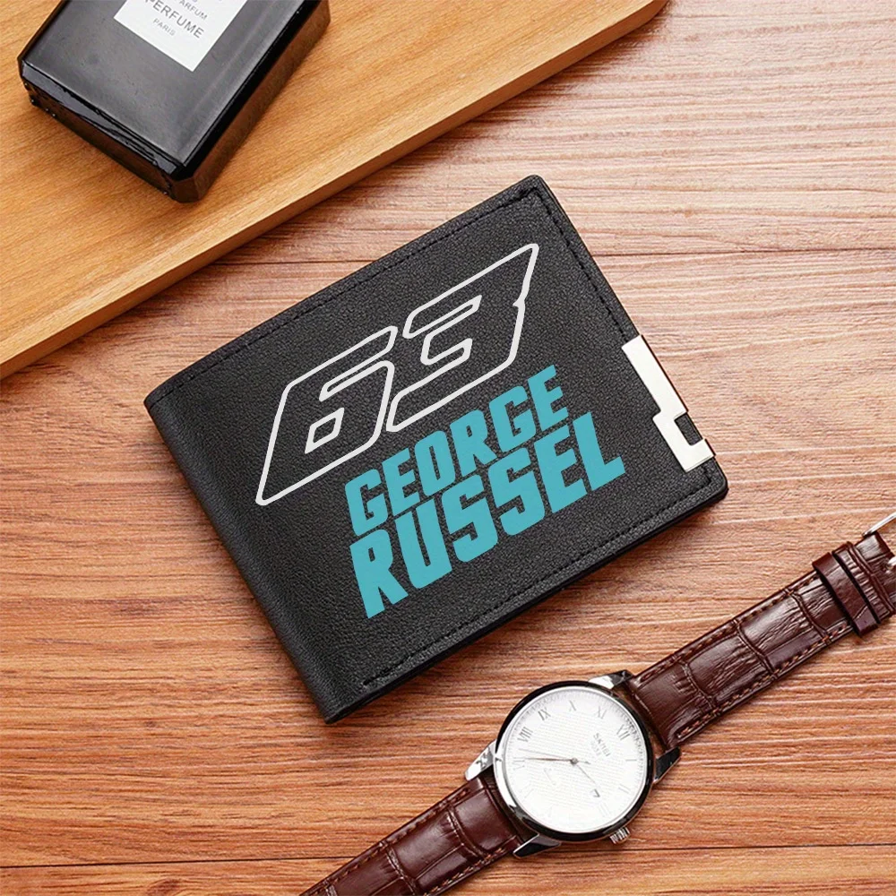 Number sixty-three George Russel lettering Men's Wallet Printing Design Simple Modern Stylish Business Father's Boyfriend's Chri