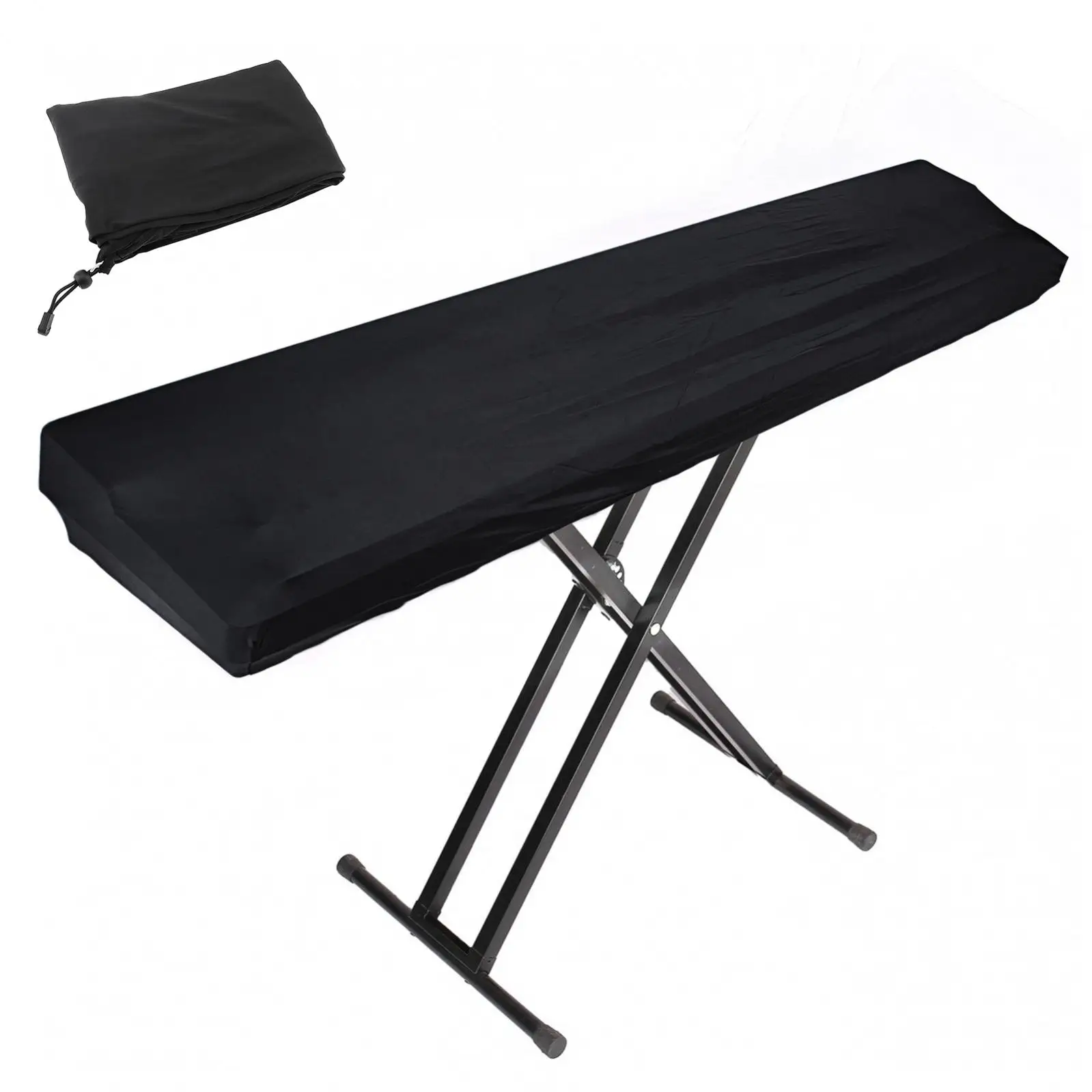 Cubierta antipolvo elástica para teclado de Piano de 88 teclas con cerradura elástica y de cable, cubierta protectora para teclados de Piano eléctrico