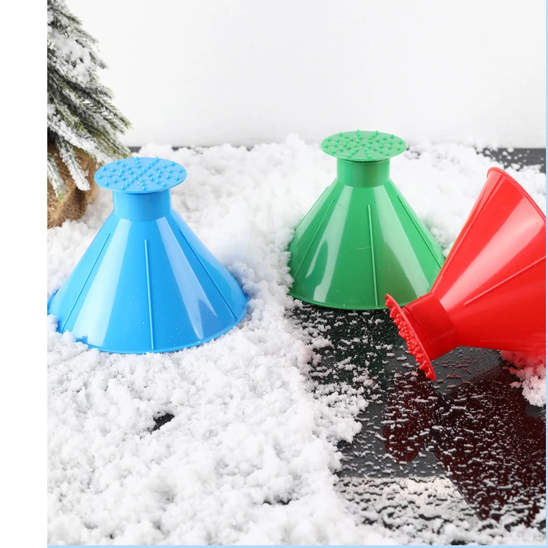 Car snow blower Windshield cone deicing tool Window deicer scraper Snow remover Snow shovel ice funnel