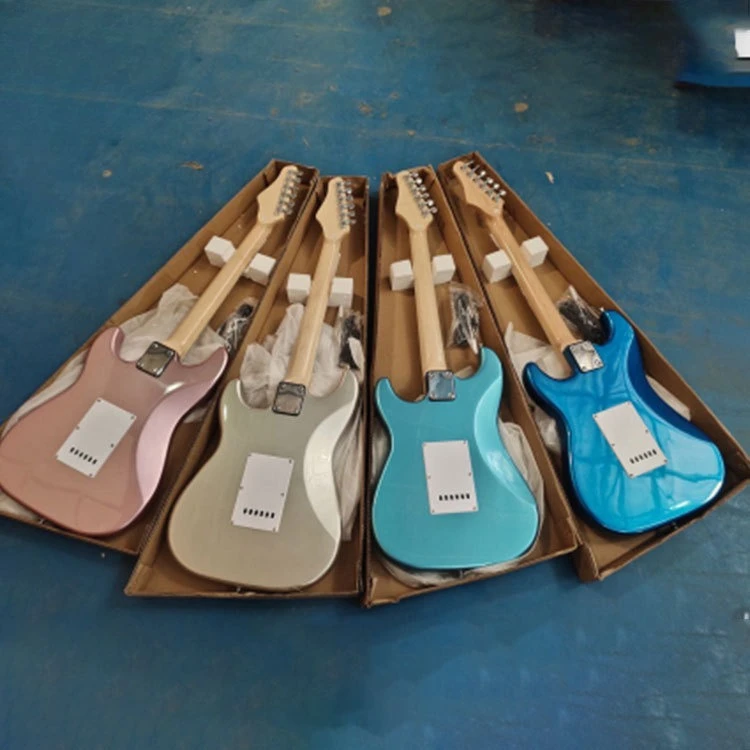 Bright metal lacquered 3 single electric guitar, light travel exclusive entry-level advanced cool guitar