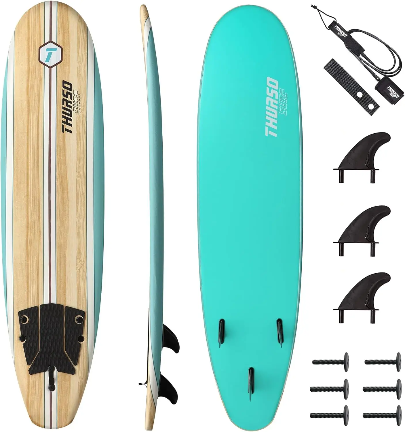 Soft Top Foam Beginner Surfboard for Adults and Kids Perfect Longboard for Surfing Beach Fun