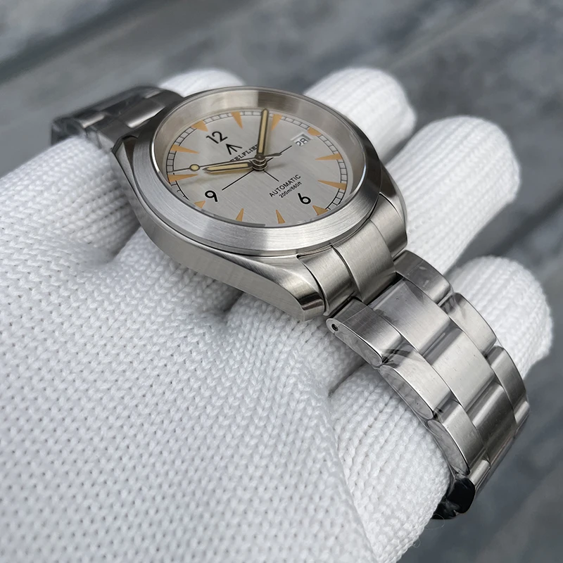 

Мужские дайверские часы STEELDIVE, 40 мм, автоматические механические наручные часы-пилот, 20 бар, водонепроницаемые, C3, светящееся сапфировое зеркало NH35