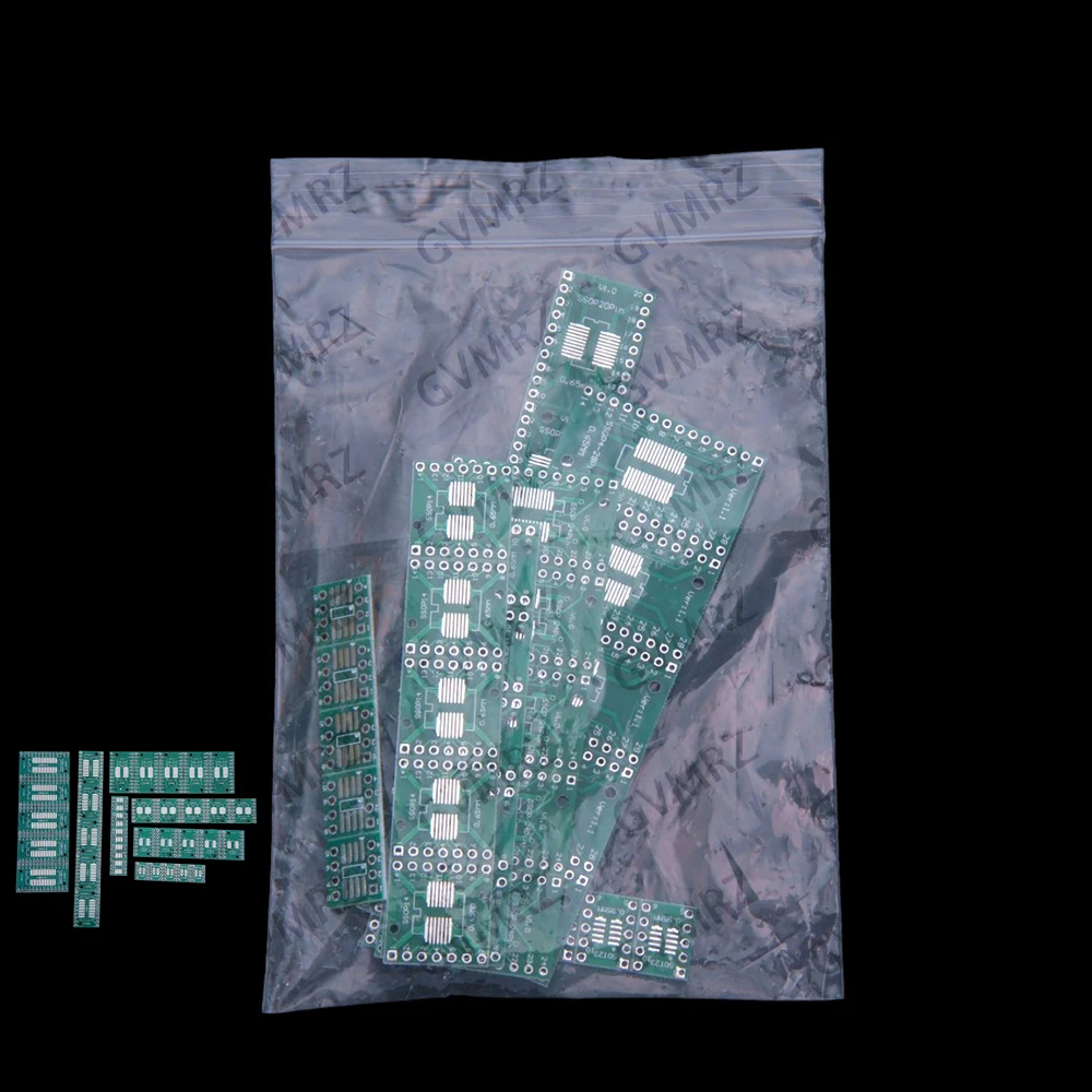 35PCS Double-Sided PCB Kit SMD Turn To DIP Adapter Converter Board SOP14 SOP16 SOP20  MSOP10  SOP24 Electronic Components SOP8
