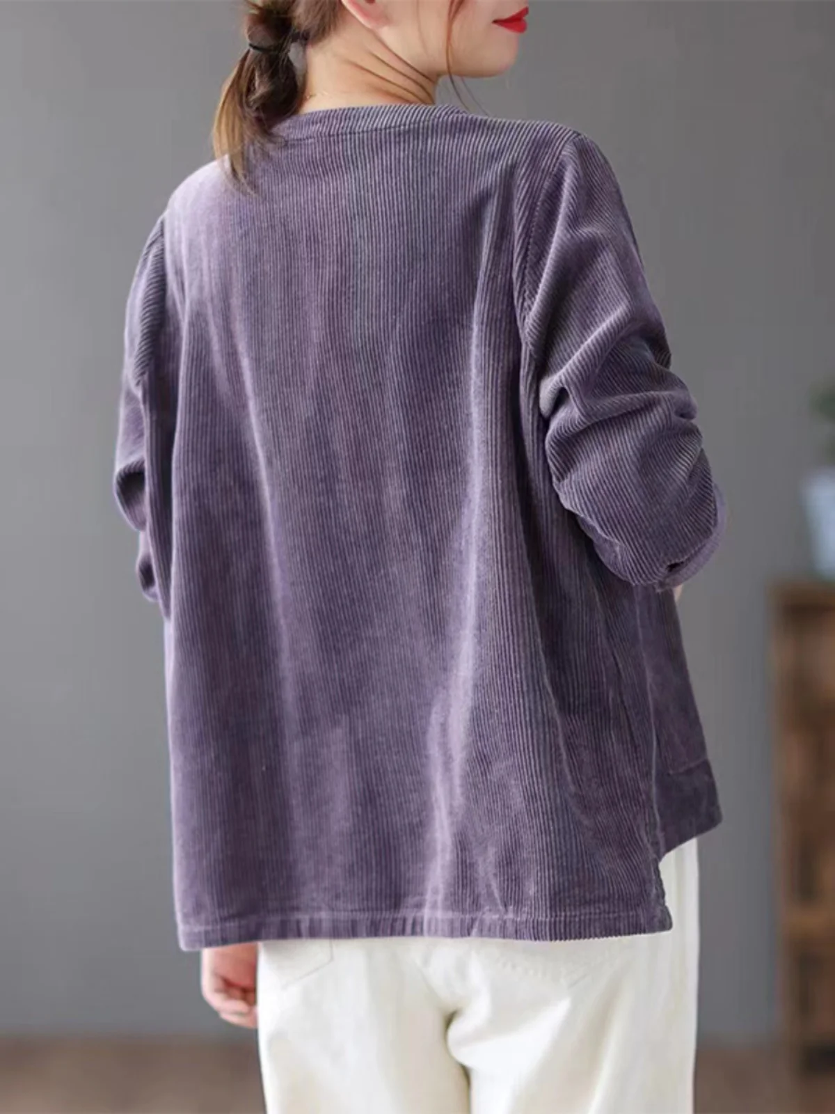 سروال قصير كلاسيكي ort Jaet نسائي فضفاض على شكل حرف V وأزرار علوية irt ملابس جديدة ذات جودة عالية مصممة بألوان نقية للتنقل Sle #4