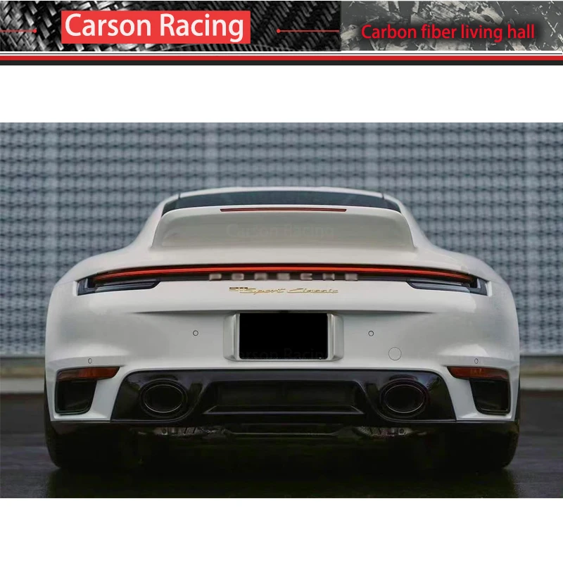 For Porsche 911 992 Dry Carbon Fiber Rear Spoiler Rear Wing Rear Trunk Diffuser Splitters Performance kit Exterior Parts