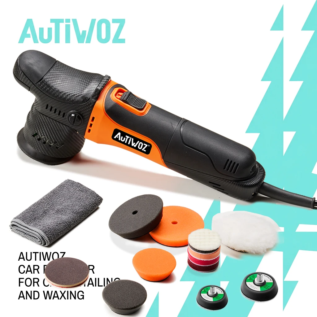 

Полировальная машинка AUTIWOZ 650W Mini для автомобиля, 50/75 мм, двойного действия, эксцентриковая, 12 мм, для удаления царапин, набор для восстановления лакокрасочного покрытия