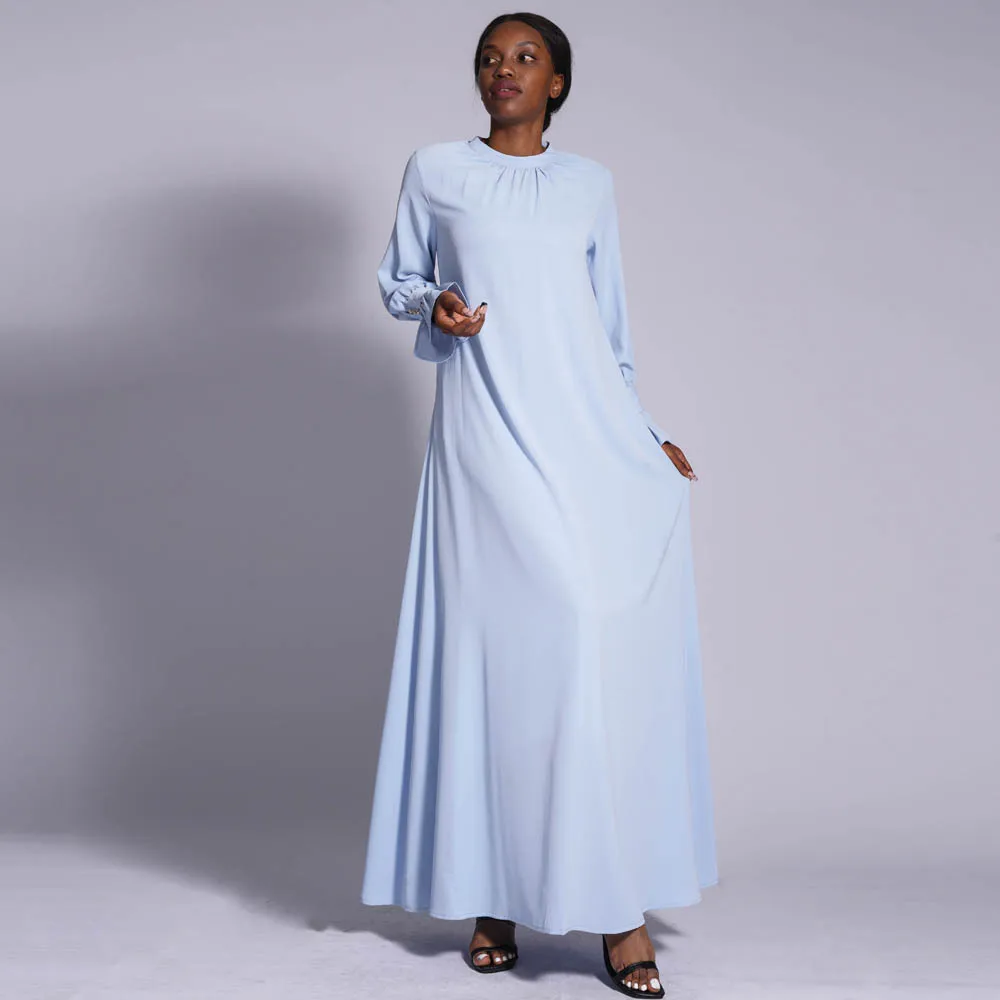 

Modest Abaya Women Muslim Long Sleeve Maxi Dress 2024 New Jalabiya Islamic Abayas Dubai Turkey Kaftan Arabic Robe Gown Caftan