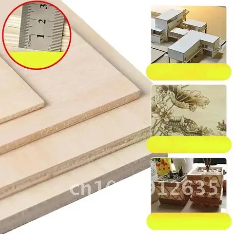 

Layer Board Plywood Plank DIY Hand Craft Heat Transfer Wooden Modeling Materials Multi Size Aviation Model