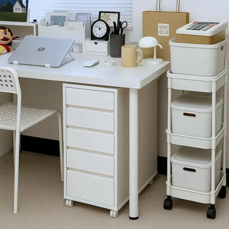 

Drawer type crevice table file cabinet mobile bedroom expansion small cabinet