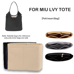 EverToner Felt Inner Bag Fits For MIU Lvy Tote Portable Travel Cosmetic Bag