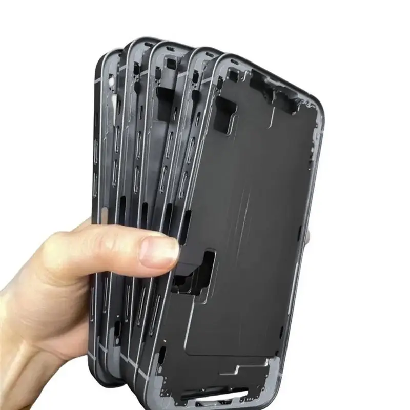 Battery New Back Housing for IPhone 14 Housing Back Cover+Mid Chassis Frame+SIM Tray+Side Key 14 Middle Frame Black