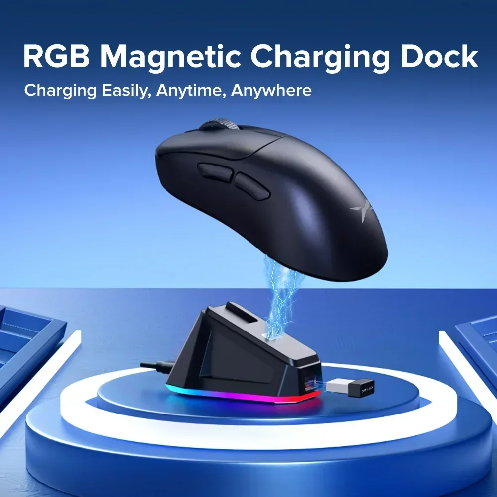 Imagem -03 - Mouse sem Fio para Jogos Ratos Ergonômicos Leves Rgb Charging Dock 8k Polling Rate Ttc Golden Encoder para pc Gamer Delux-m500pro