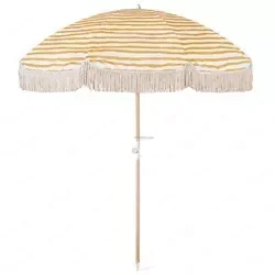 Umbrella Beach Umbrella  Tassels Custom Logo  with Fringe UV Sun Protect High Quality  Outdoor Parasol Garden