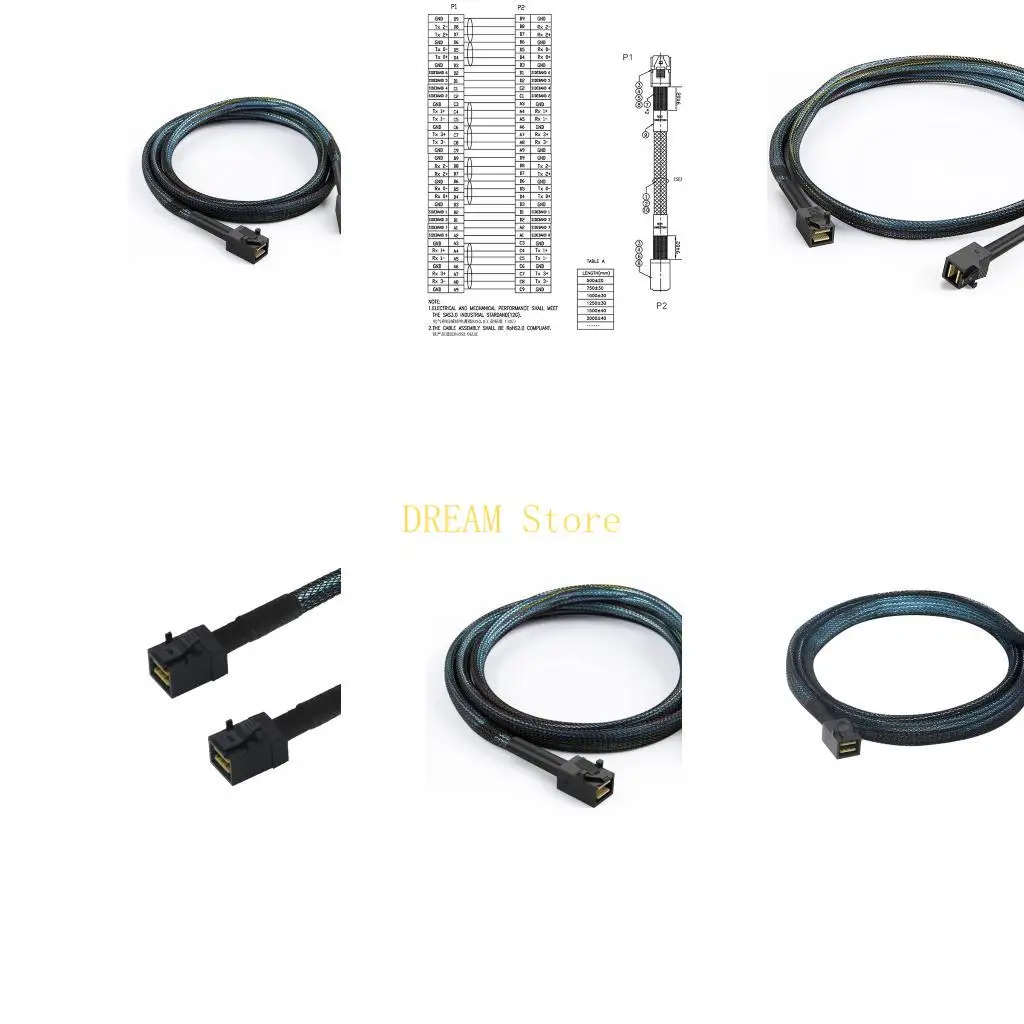 SFF-8643 Flexible PVC Cable for Internal Routing and Service Support Daily Use Best Sale