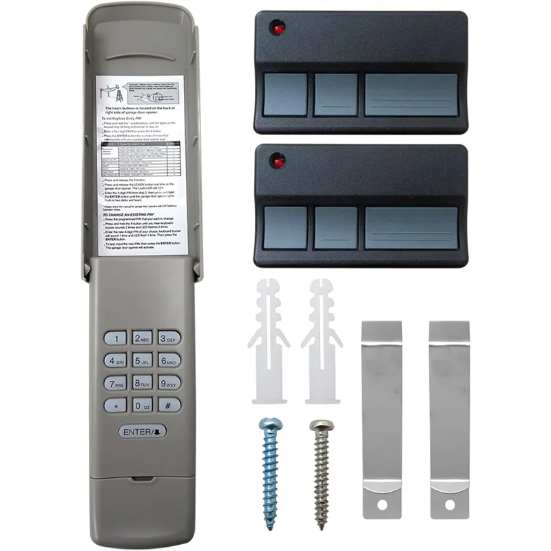 [NEW!A25P】 Compatible Garage Door Opener Remote Universal Keypad Keyless Entry Learn Button Dip Switch
