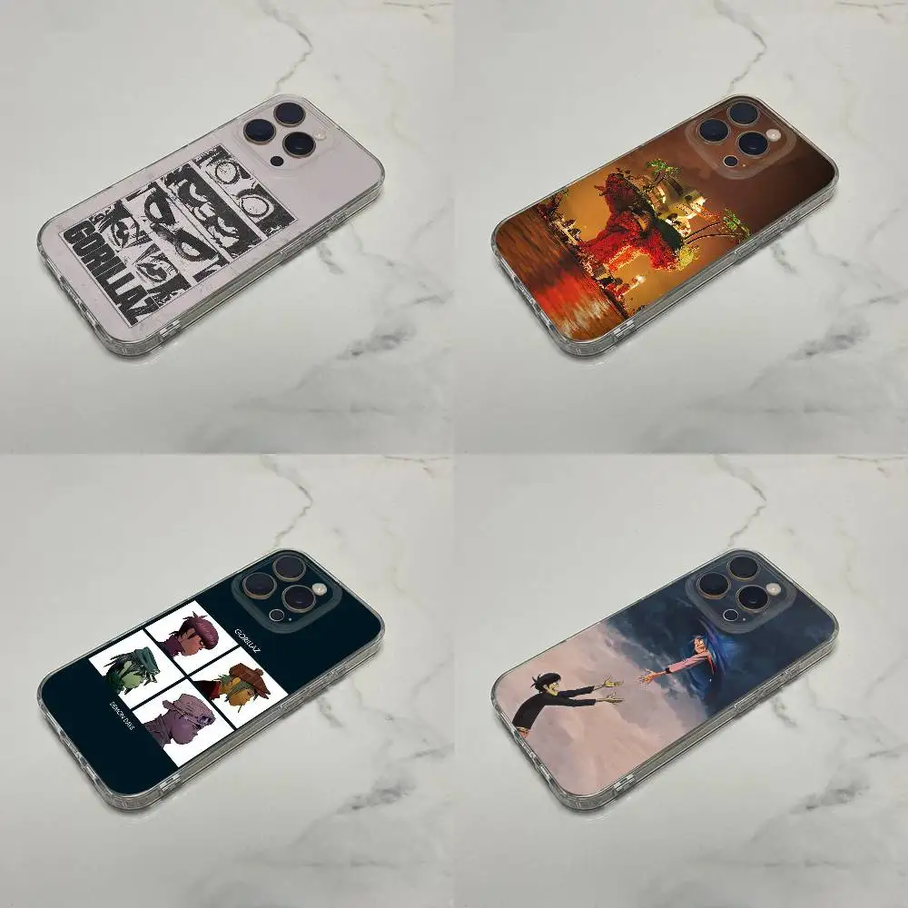 

G-Gorillaz Demon Days Plastic Beach Phone Case For iPhone 17,16,15,14,13,12,11,Plus,Pro,Max,Plus,E,Air,Mini Transparent