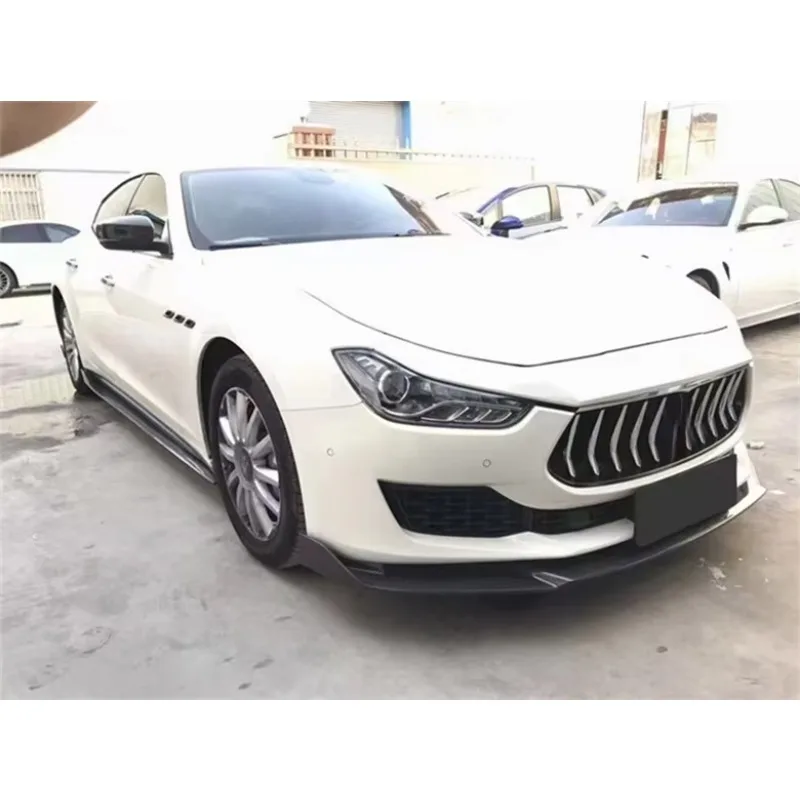 تحلق الجناح اكسسوارات السيارات الجبهة الشفاه الفاصل التنانير الجانبية الناشر الخلفي سبويلر ألياف الكربون طقم الجسم يناسب لمازيراتي جيبلي