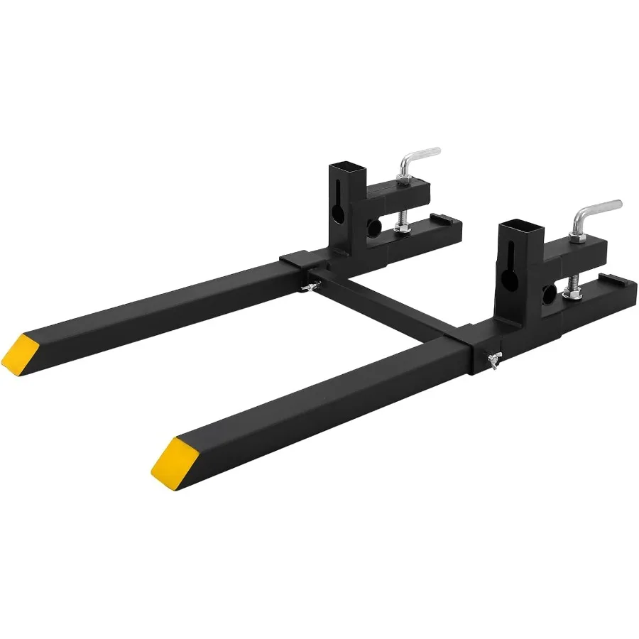 

Вилки для поддонов емкостью 4500 фунтов для мини-погрузчиков, сверхмощная рама вилки 60 дюймов с регулируемой стабилизаторной планкой для бака трактора-погрузчика