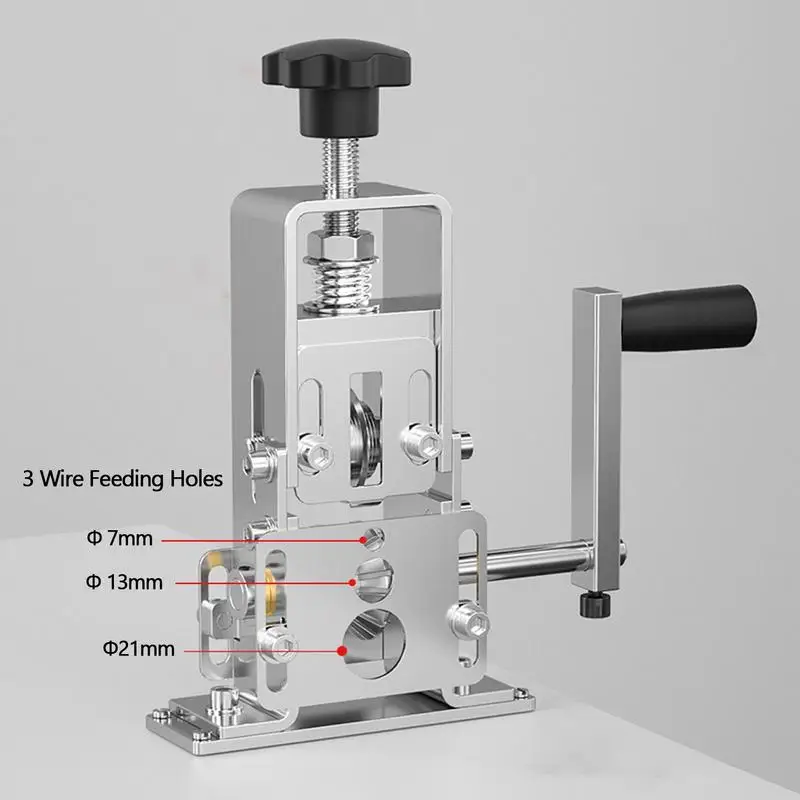 Portable Wire Stripper Manual Wire Stripping Tool 1-21mm Cable Electric Peeling Machine With Hand Crank For Recycling