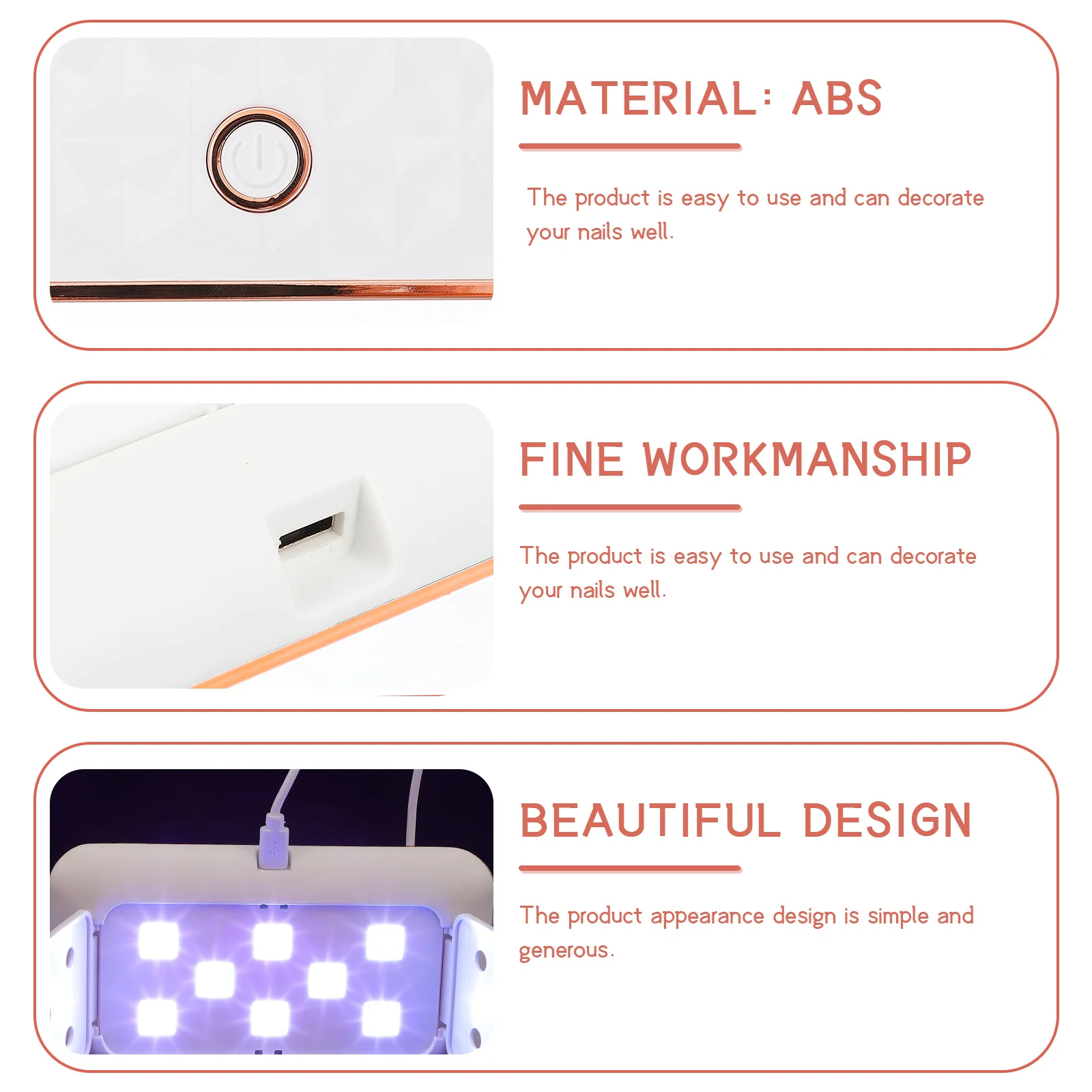 36W เครื่องอบเล็บ LED สำหรับร้านทำเล็บ ชาร์จผ่าน USB ไม่ร้อนเกินไป เหมาะสำหรับทำเล็บมือและเล็บเท้า ไอเดียของขวัญ