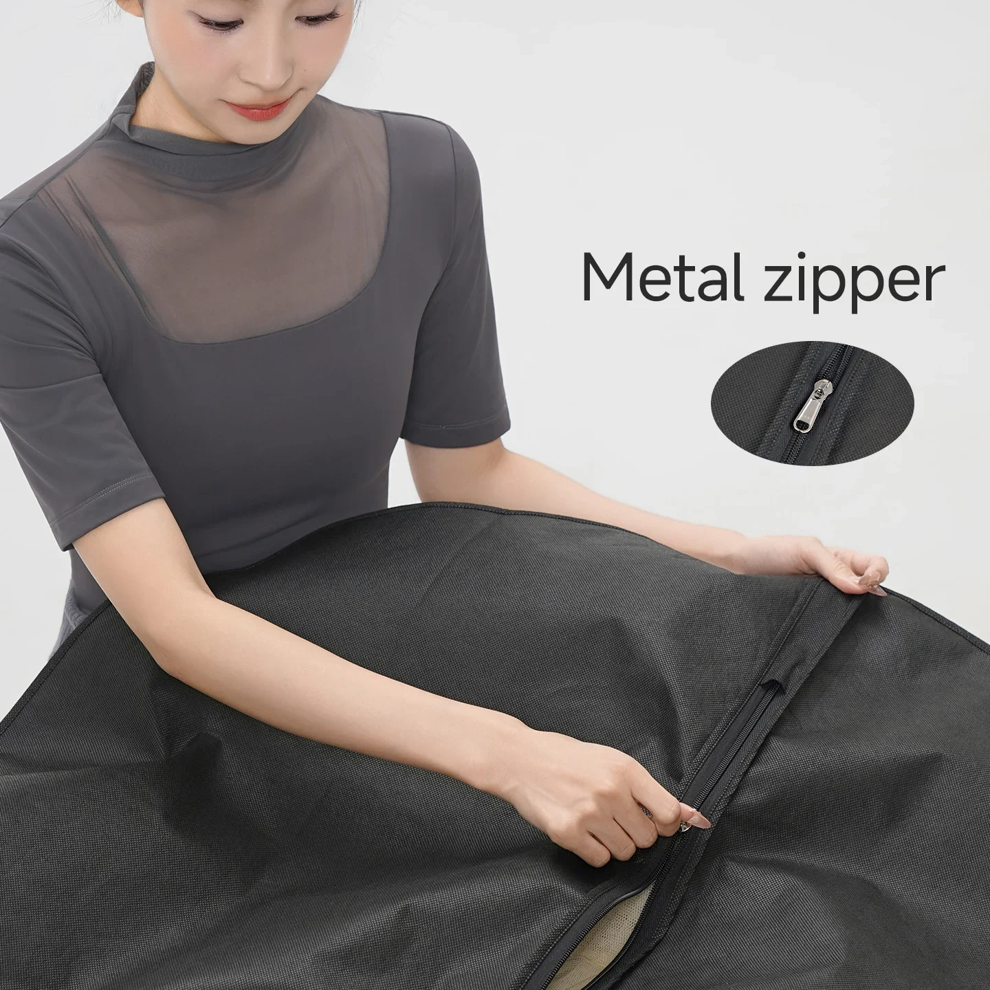 New Ballet Zipper Black Storage Bag Tutu Non-woven Waterproof Handbag Backpack for Performance Tulle Skirts Dance Accessories - view 4