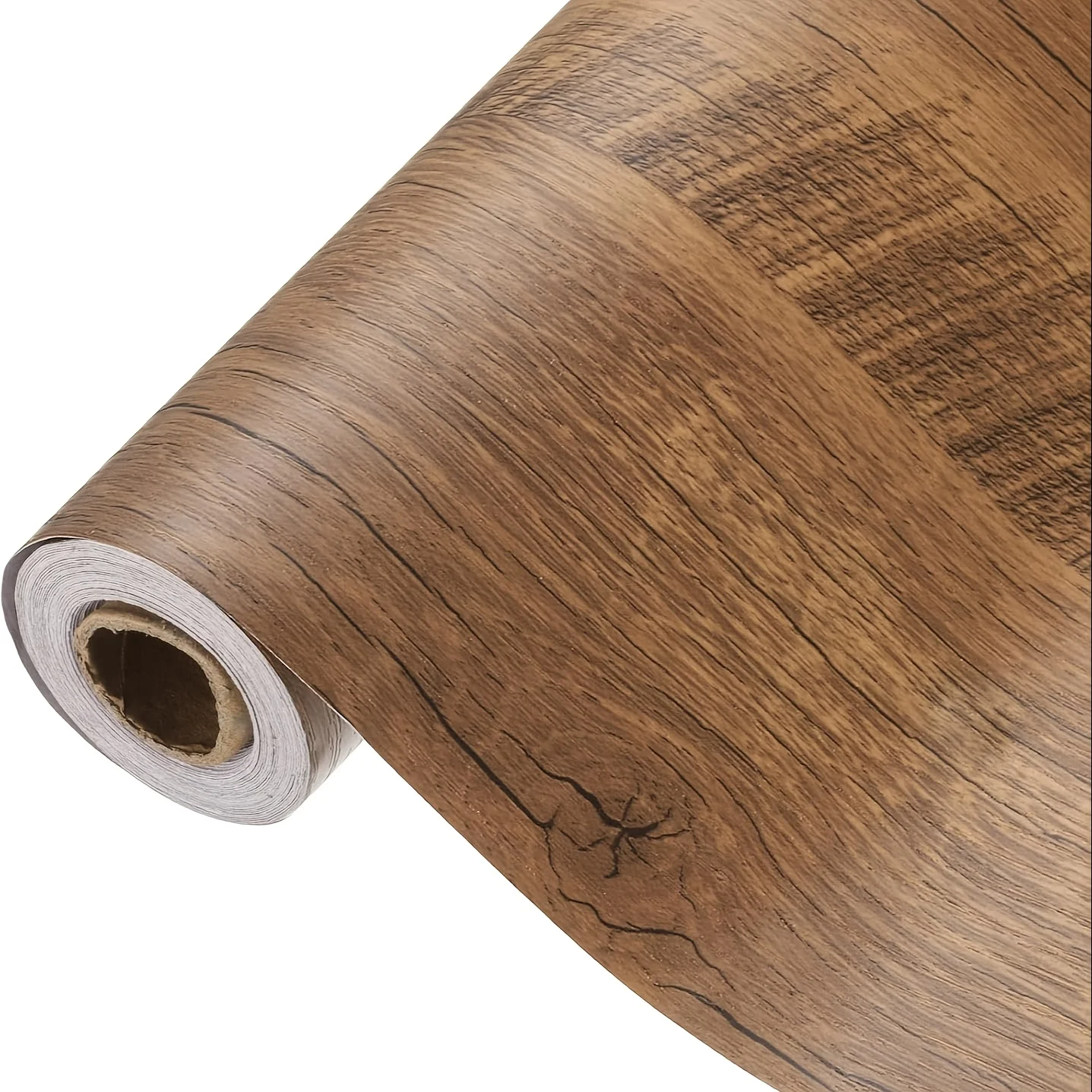 Waterproof Wood Grain Peel & Stick Wallpaper - Removable Vinyl Contact Paper for Kitchen Cabinets, Countertops & Bathroom Decor