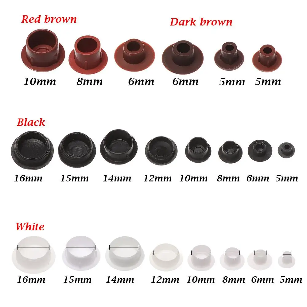 50Pcs 5-16mm Furniture Hole Covers Protection Screw Cover Decor Dust Plug Stopper Cabinet Drill Hole Plug Hardware Grommet