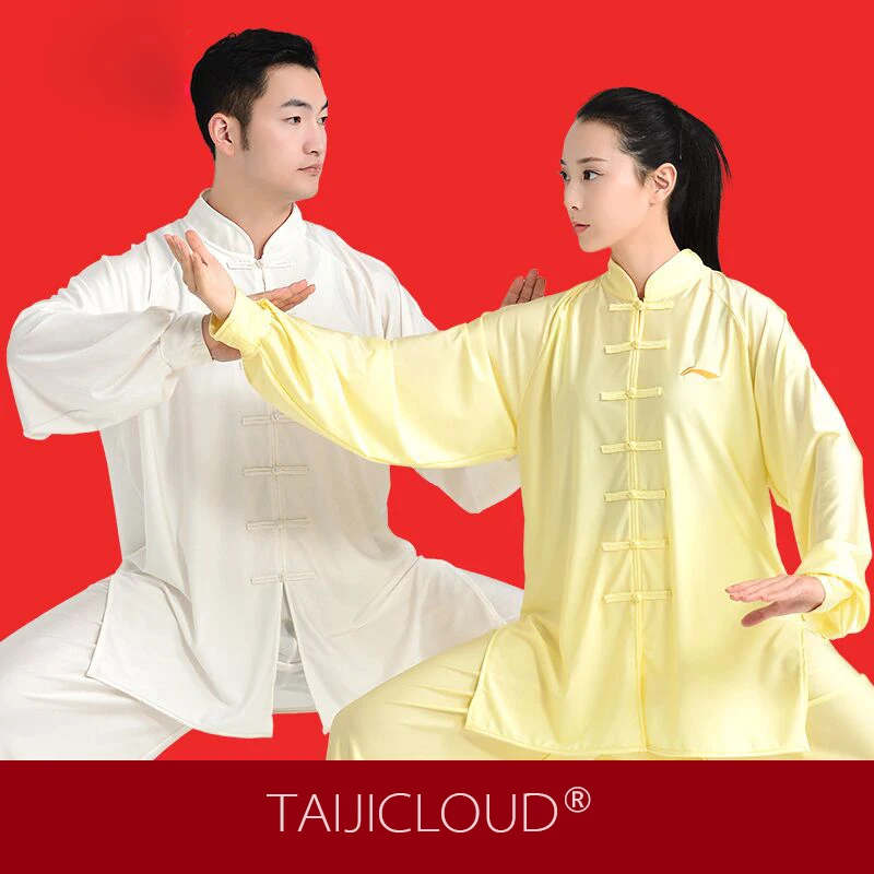 

Li Ning's Tai Chi Suit, Breathable, Milk Silk Women's Clothing, Tai Chi Practice, Male Martial Arts, Summer and Autumn, New