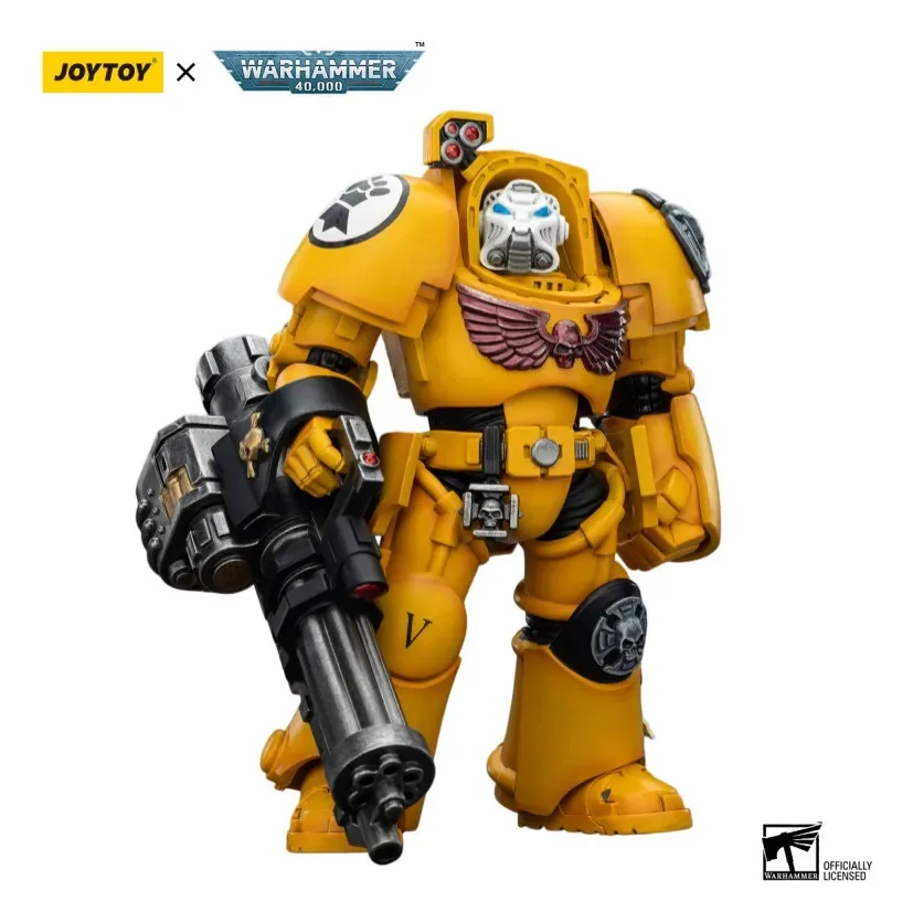 

Фигурка JOYTOY Warhammer 40000/40k Imperial Fists Terminator 3 с силовым кулаком и штурмовой пушкой, модель для декора