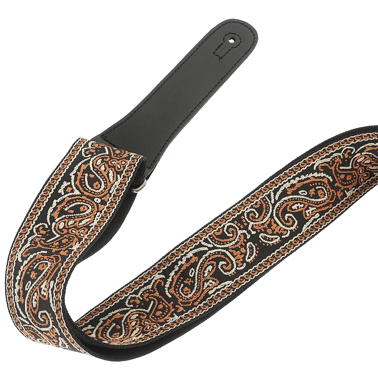 

Stylish Wide Brown Guitar Strap With Picks For Acoustic Electric Bass Guitars Comfortable And Durable Accessory