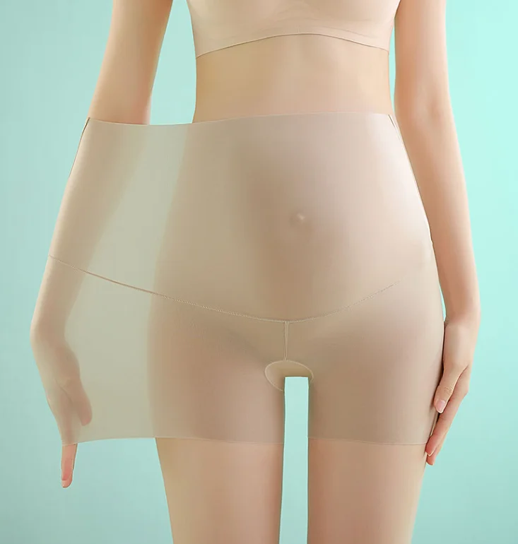 Pantaloncini estivi per donne incinte a vita alta vedere attraverso pantaloncini di sicurezza freschi biancheria intima per gravidanza sottile pantaloncini trasparenti per maternità morbidi