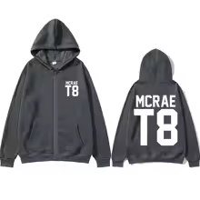 Singer Tate Mcrae T8 Graphic Double Sided Zip Hoodie