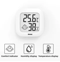 New LCD Digital Thermometer Hygrometer Indoor Room Electronic Temperature Humidity Meter Sensor Gauge Weather Station For Home