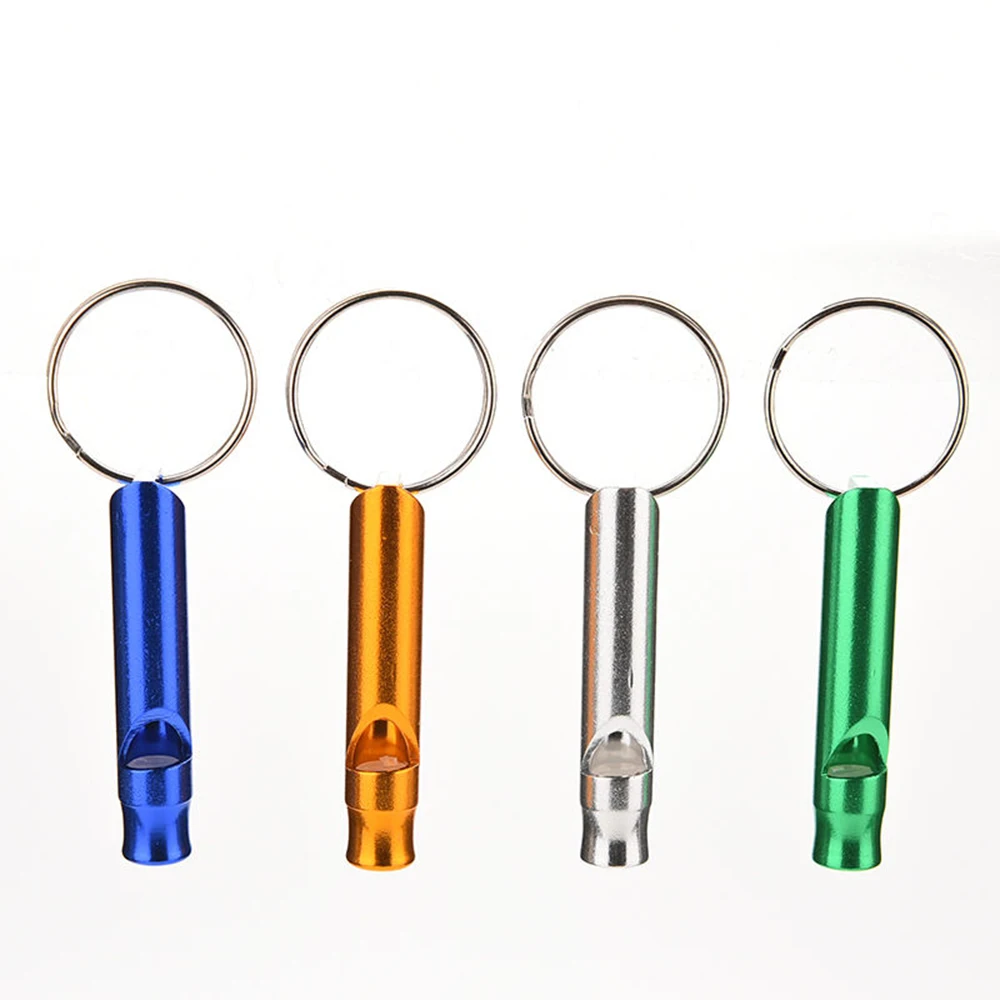 2 PCS Multifunction Whistle Portable Emergency Keychain Whistle Camping Hiking Outdoor Tools Self Defense Security Protection