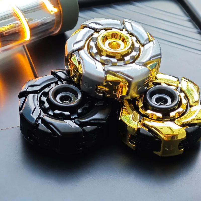 New Grumpy 08 Fingertip Gyro Nail Crack Nail Adult Decompression Boyfriend Nail Crack Rotating Metal Pop Coin Toy