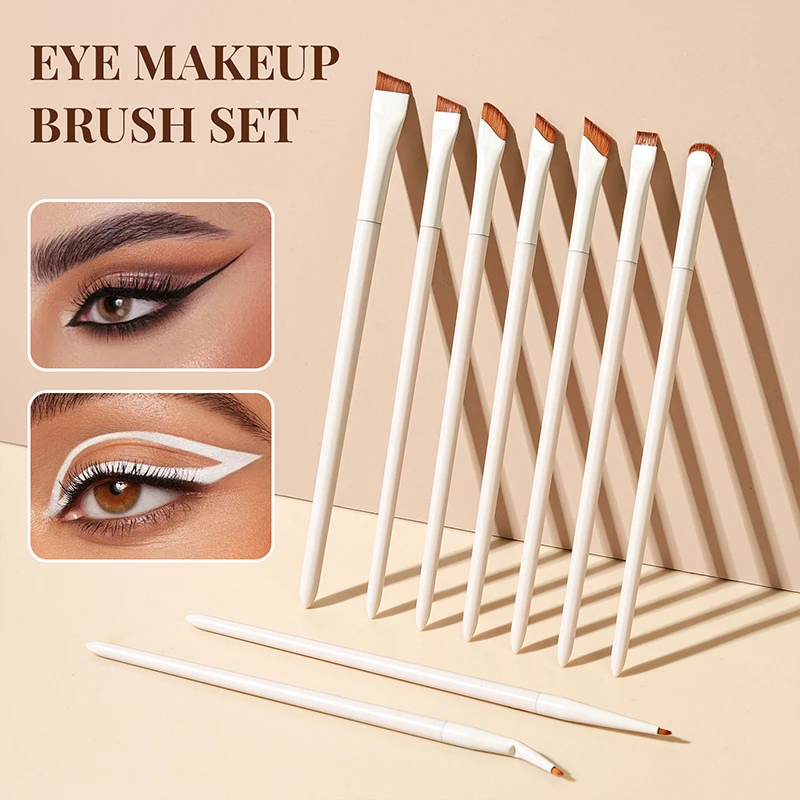 1/3/7/9-teiliges abgewinkeltes Sichel-Eyeliner-Pinsel-Set, ultradünner, flacher Augen-Detailpinsel, schräger Augenbrauen- und Präzisions-Augen-Make-up-Pinsel – Detail 1