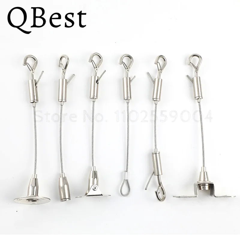 For 2mm Wire Rope Spring Hook Adjustable Hanging Clothesline Fixed Guardrail Lock Lifting Code Double Hole Telescopic