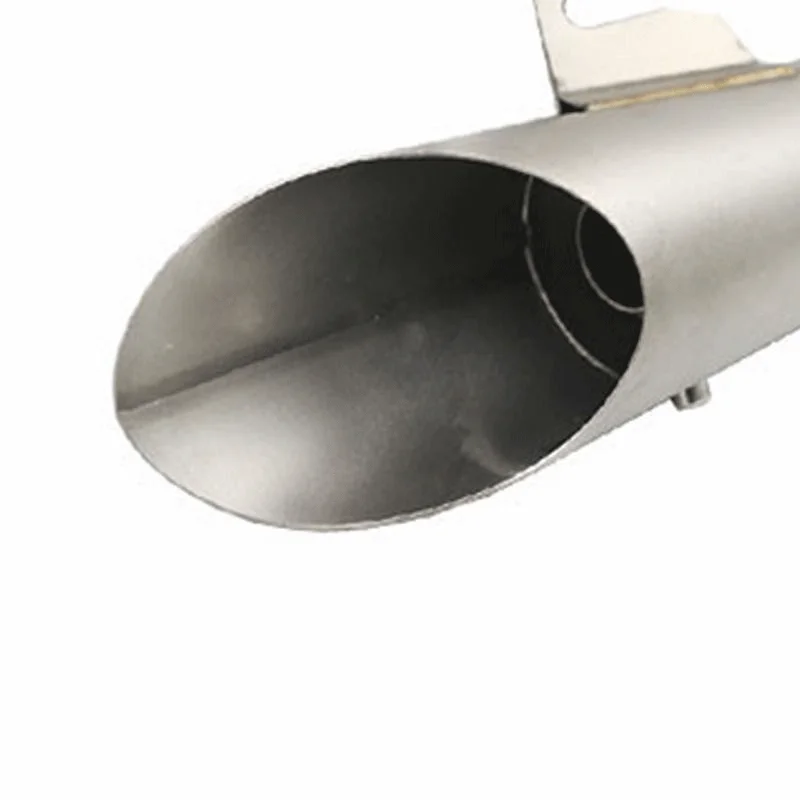 R6 Motorcycle Exhaust Tip Angled Slash-Cut Bell-Mouth Φ51mm Stainless Steel Deep Sound Pipe