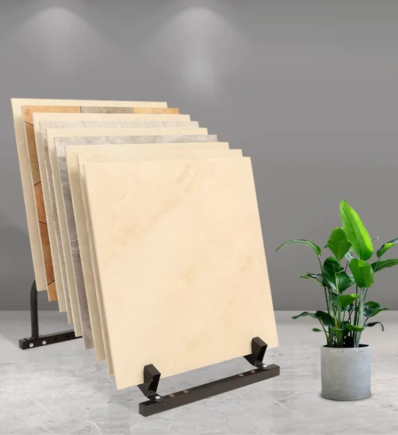 1Pc Steel Free Floor Standing Tile Display Storage Stand Marble Slab Sample Rack Capacity 400Kg Width Adjustable